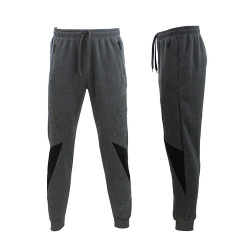 FIL Men's Fleece Track Pants Gym Joggers Workout Sweat Pants w Zip Pocket [Size: 3XL] [Colour: Dark Grey]