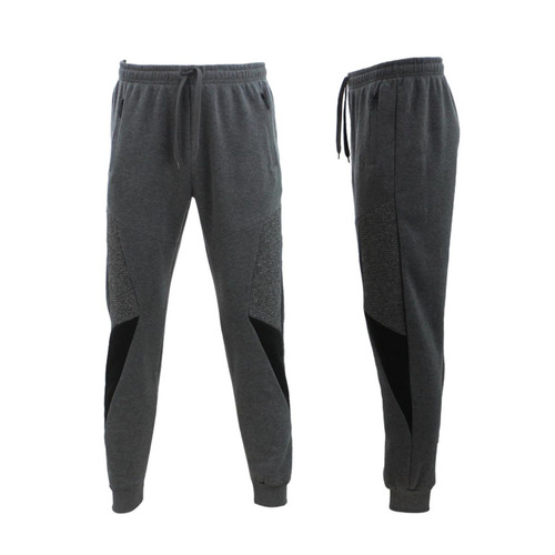 FIL Men's Fleece Track Pants Gym Joggers Workout Sweat Pants w Zip Pocket [Size: XL] [Colour: Dark Grey]