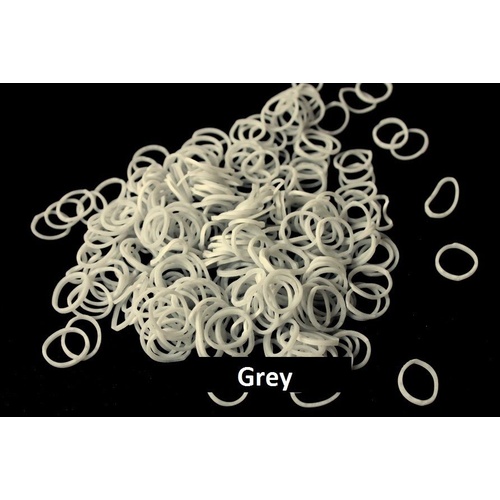 600+ Loom Bands Kit Refill w Hook S-Clips [Colour: Grey] [Type: Glitter Colours (600pcs)] 