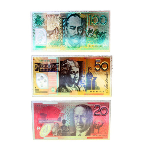 3 x Australia Aussie Souvenir Home Fridge Metal Magnets Road Sign Kangaroo [Design: Money]