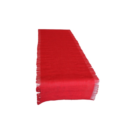 Hessian Burlap Table Runner Christmas Vintage Party Table Décor X Wide 0.4x2M [Colour: Red]
