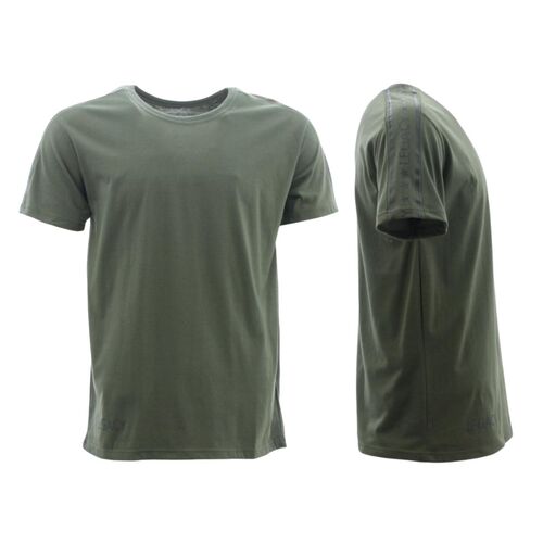 Men's Casual Crew Neck T-Shirt Tee Short Sleeve - Legacy [Size: S] [Colour: Olive]