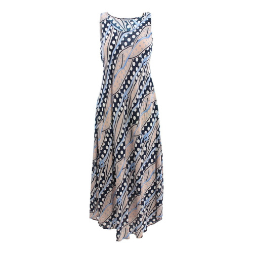 FIL Women's Sleeveless Maxi Summer Dress Boho Floral Beach Party Long Sundress [Size: 8] [Design:A]