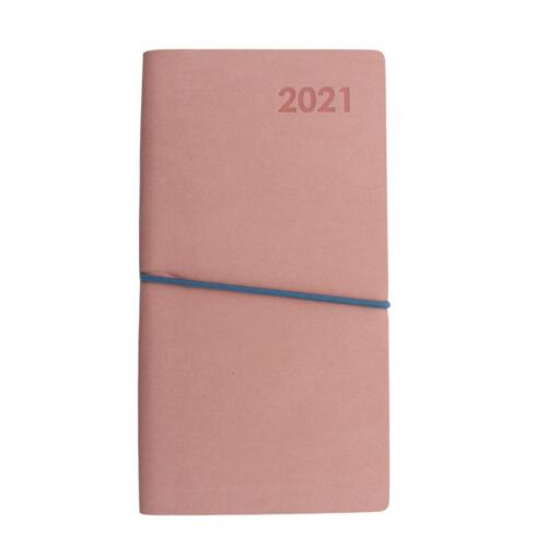2021 Slim Diary Planner Week View  Faux Leather - Dusty Pink