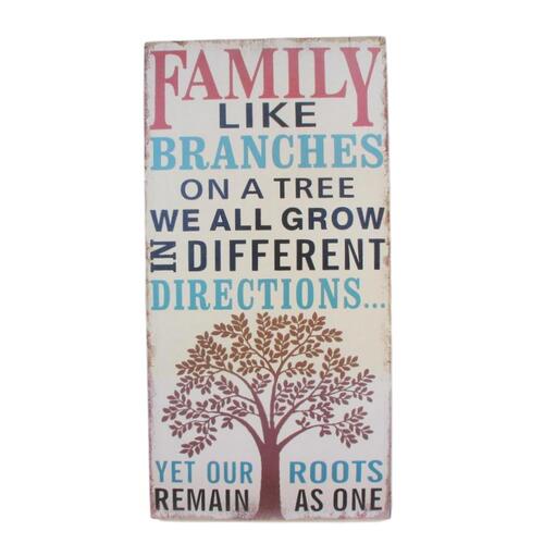 Vintage Canvas on Frame Family Like Branches On A Tree Rustic Wall Decor 60x30