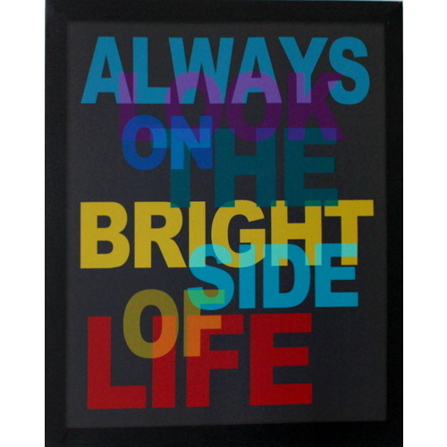 Inspirational Canvas on Frame Wall Décor Quotes - Dance as if No One is Watching [Quote: Bright Side of Life] 