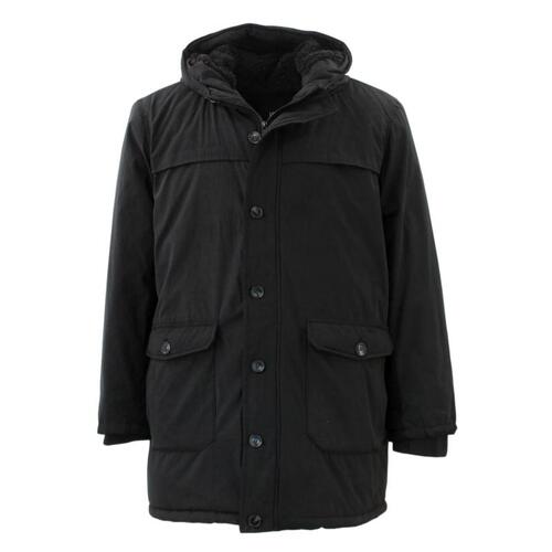 Men's Winter Trench Coat Long Jacket Outwear Overcoat Parka Windbreaker [Size: S] [Colour: Black]