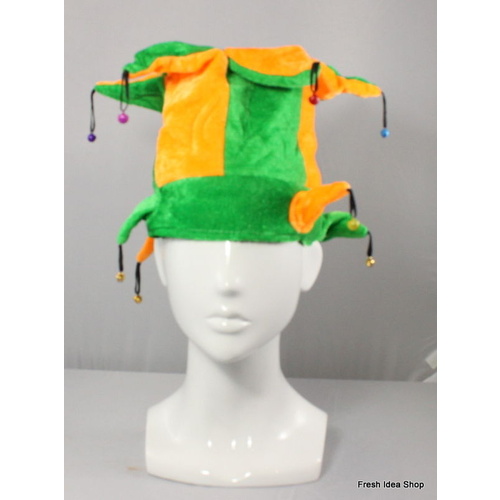 Adult Australian Australia Day Flag Souvenir Novelty Hat Party Wear Green & Gold [Name: Jester Australia] 