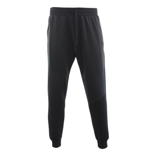 Men's Unisex Jogger Track Pants Casual Gym Zipped Pockets Slim Cuff Trousers [Size: M ] [Colour: Black]