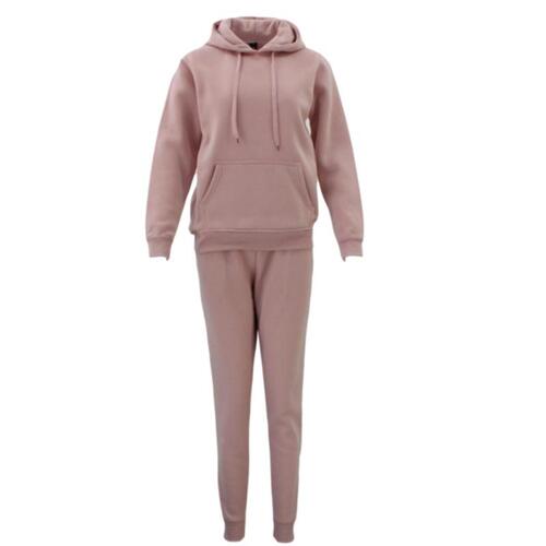 Women's Tracksuit 2-piece Set Hoodies Pullover Jogger Track Pants Sweatshirt [Colour: Dusty Pink] [Size: 8 ]