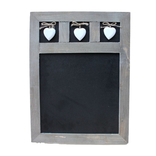 Home Wedding Cafe Wall Decor Blackboard w Wooden Frame Chalk Board Hearts Love [Design: Hearts]
