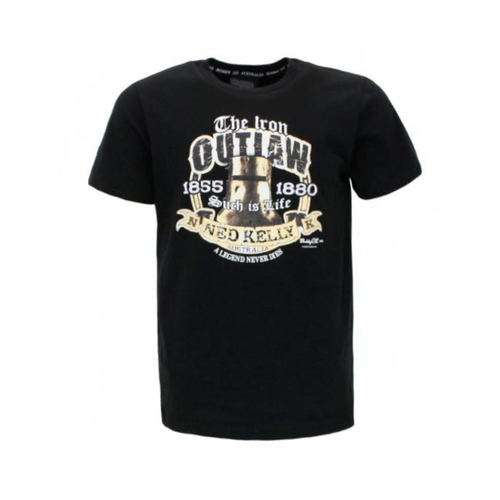 Ned Kelly - Adult T Shirt Australian Souvenir 100% Cotton - Iron Outlaw [Size: S]