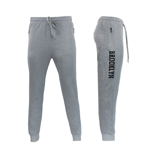 FIL Men's Lightweight Jogger Track Pants Cuff Trackies Sweat Pants - Brooklyn [Size: S] [Colour: Light Grey]