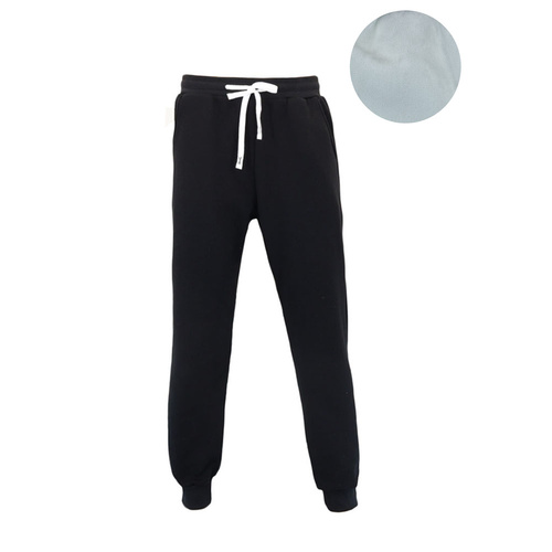 FIL Men's Heavyweight Cotton Track Pants Joggers Sweatpants 440gsm Fleece Lined [Size: S] [Colour: Black]