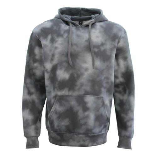 FIL Men's Women's Unisex Fleece Hoodie Pullover Hooded Jumper Sweater Tie Dye [Size: S] [Colour: Dark Grey]