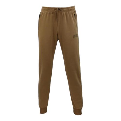 FIL Men's Fleece Track Pants Casual Gym Tracksuit Zipped Pockets LOS ANGELES [Size: S] [Colour: Mocha]