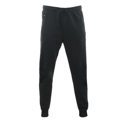 FIL Men's Fleece Track Pants Casual Gym Tracksuit Zipped Pockets - Brooklyn [Size: S] [Design:Black]
