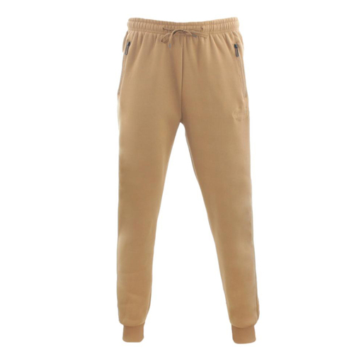 FIL Men's Fleece Track Pants Casual Gym Tracksuit Zipped Pockets - Brooklyn [Size: XL] [Design:Mocha]