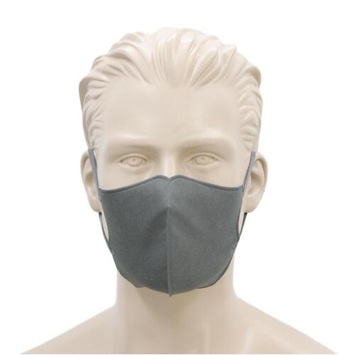 [Dark Grey] Adult Reusable Cloth Face Mask Cotton 3 Layers 3D Shaped Fabric Washable