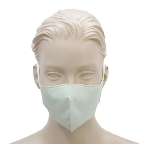 [Pale Green] Adult Reusable Cloth Face Mask Cotton 3 Layers 3D Shaped Fabric Washable