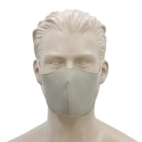 [Sand] Adult Reusable Cloth Face Mask Cotton 3 Layers 3D Shaped Fabric Washable