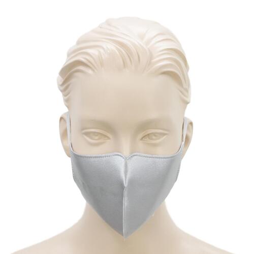 [Silky - Light Grey] Adult Reusable Cloth Face Mask Cotton 3 Layers 3D Shaped Fabric Washable