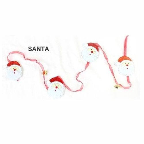Santa Reindeer w/ Bell Christmas Xmas Tree Hanger Ornament Decor 145 cm long [Design: Santa] 