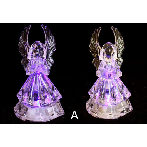 2 x 18cm Colour Changing Christmas Flashing Light Up Angel Xmas Home Party Decor [Design: A]