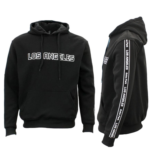 Adult Men's Unisex Hoodie Hooded Jumper Pullover Women's Sweater - LOS ANGELES [Size: S] [Colour: Black]