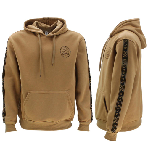 Men’s Fleece Hoodie Pullover Hooded Jumper Sweater w Pockets - BROOKLYN B [Size: S] [Colour: Mocha]