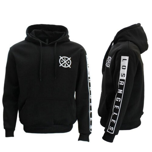 FIL Men's Adult Unisex Hoodie Jumper Pullover Casual Sports - Los Angeles B [Size: S] [Colour: Black]