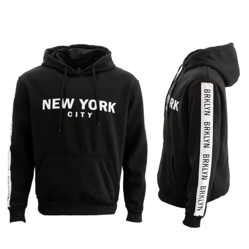 FIL Men's Adult Unisex Hoodie Jumper Pullover Casual Sports - New York City [Size: S] [Colour: Black]