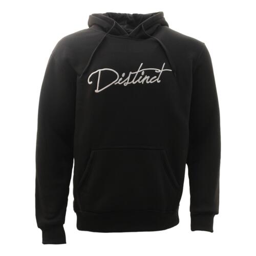 Adult Men's Unisex Hoodie Hooded Jumper Pullover Embroidered Sweater - Distinct [Size: S] [Colour: Black]