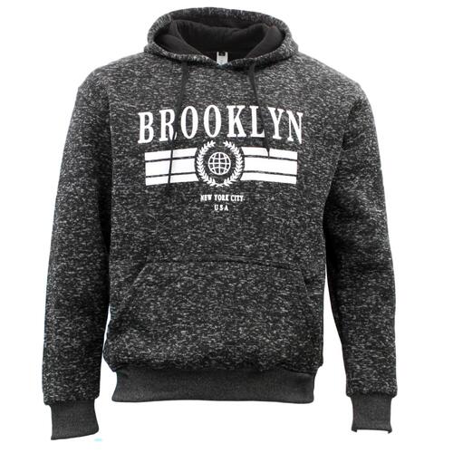 FIL NEW Men's Adult Unisex Hoodie Jumper Pullover Casual Sports - Brooklyn Marle [Size: S] [Colour: Black]