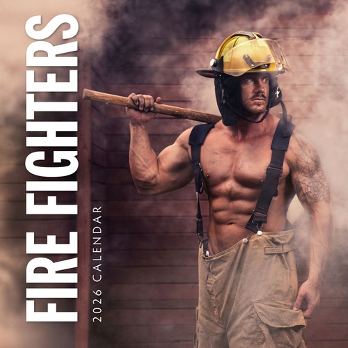 Fire Fighters - 2026 Red Robin Square Wall Calendar Monthly Planner