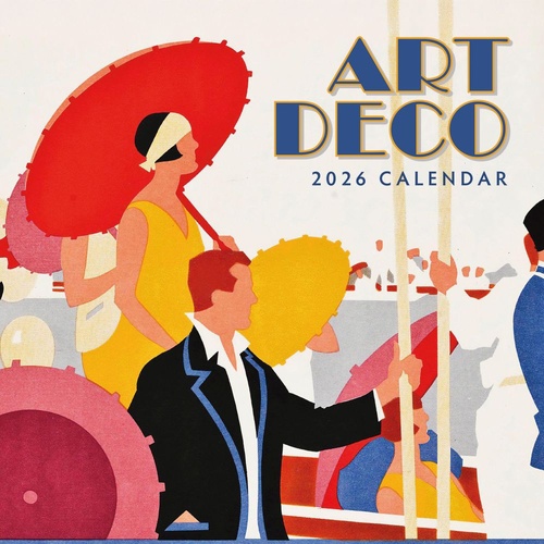 Art Deco - 2026 Red Robin Square Wall Calendar Monthly Planner