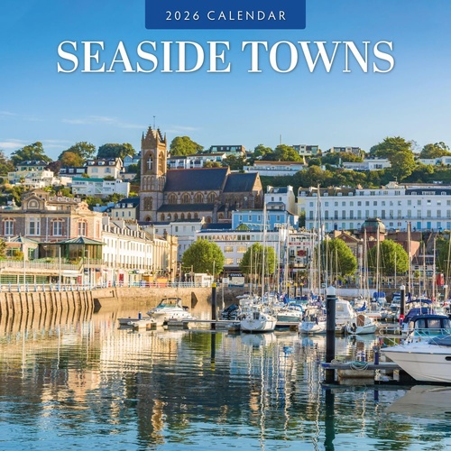 Seaside Towns - 2026 Red Robin Square Wall Calendar Monthly Planner