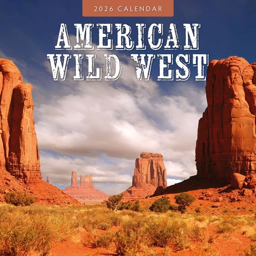 American Wildwest - 2026 Red Robin Square Wall Calendar Monthly Planner