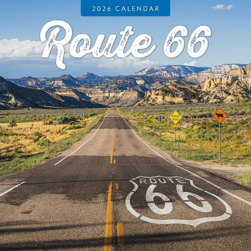 Route 66 - 2026 Red Robin Square Wall Calendar Monthly Planner