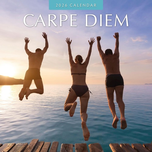 Carpe Diem - 2026 Red Robin Square Wall Calendar Monthly Planner