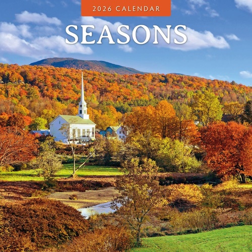 Seasons - 2026 Red Robin Square Wall Calendar Monthly Planner