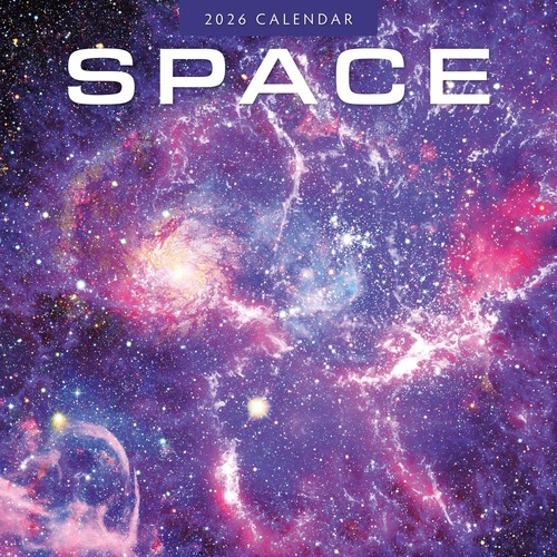 Space - 2026 Red Robin Square Wall Calendar Monthly Planner