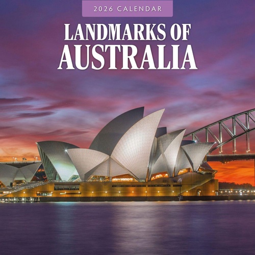 Landmarks of Australia - 2026 Red Robin Square Wall Calendar Monthly Planner
