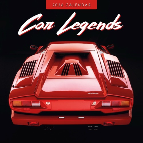 Car Legends - 2026 Red Robin Square Wall Calendar Monthly Planner
