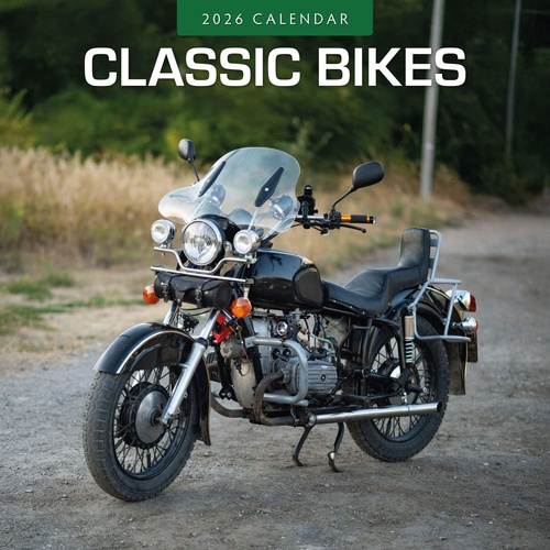 Classic Bikes - 2026 Red Robin Square Wall Calendar Monthly Planner