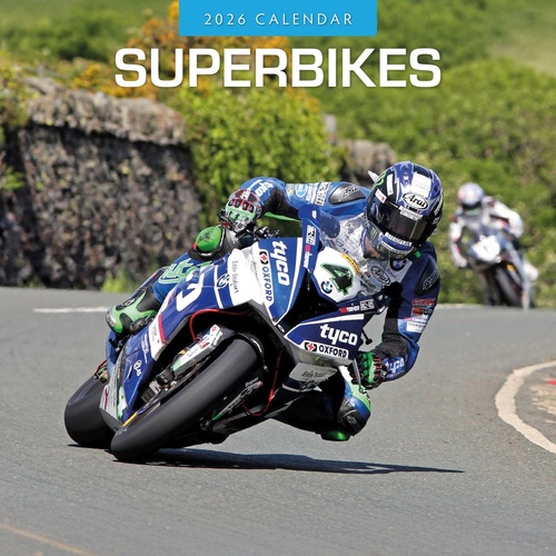 Superbikes - 2026 Red Robin Square Wall Calendar Monthly Planner