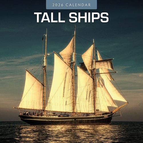Tall Ships - 2026 Red Robin Square Wall Calendar Monthly Planner
