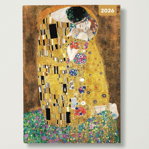 Klimt - 2026 Red Robin A5 Padded Diary Planner Symbolist Art Nouveau