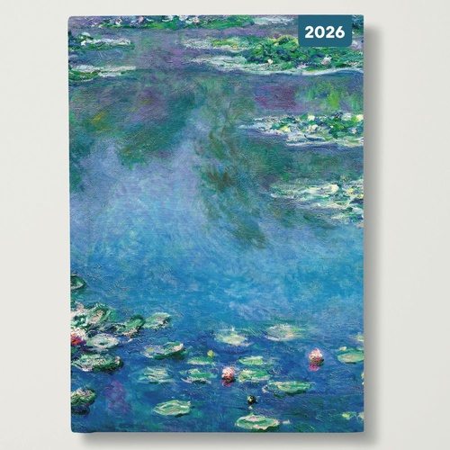 Monet - 2026 Red Robin A5 Padded Diary Planner French Impressionist Style
