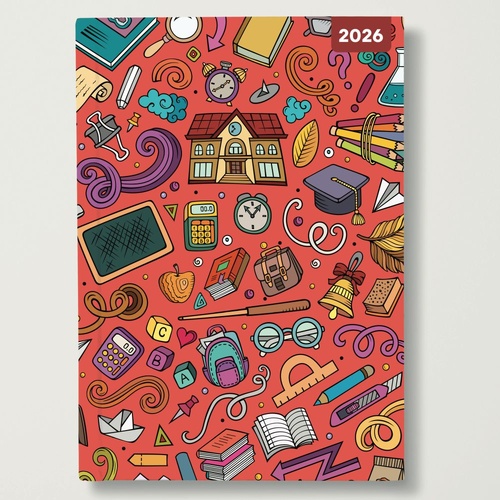 School Diary - 2026 Red Robin A5 Padded Diary Planner Student Family Planner